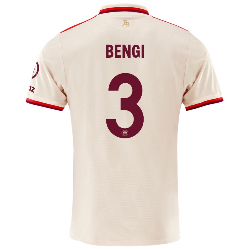 Men Football Kaan Bengi #3 Linen Third Jersey 2024/25 T-Shirt Uk