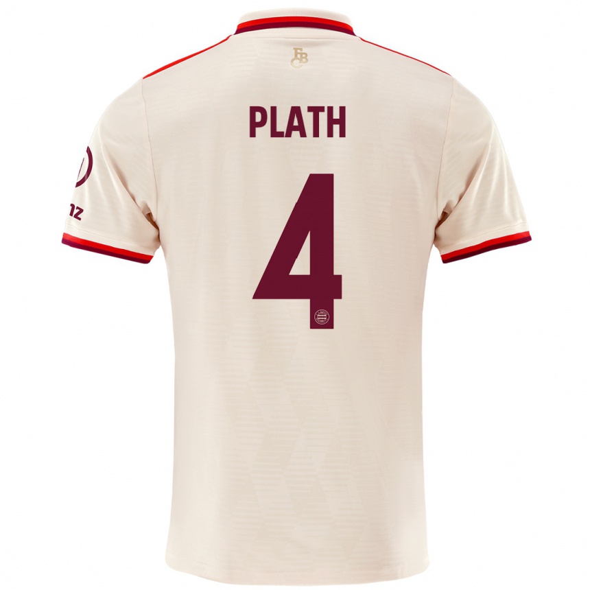 Men Football Max Plath #4 Linen Third Jersey 2024/25 T-Shirt Uk