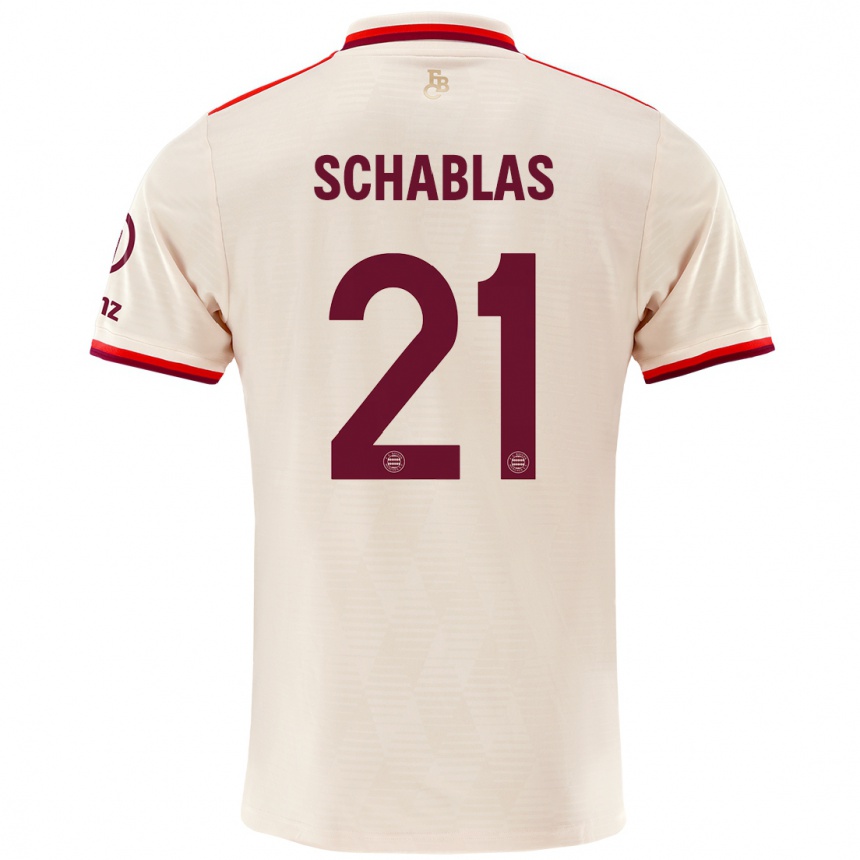 Men Football Matteo Schablas #21 Linen Third Jersey 2024/25 T-Shirt Uk