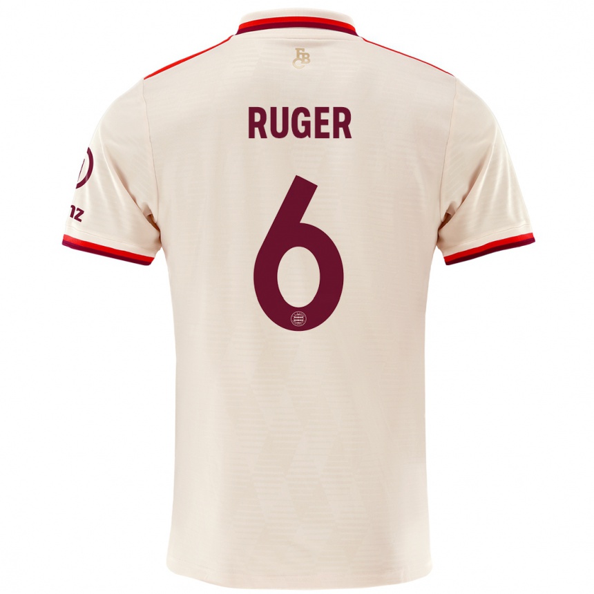 Men Football Kurt Ruger #6 Linen Third Jersey 2024/25 T-Shirt Uk