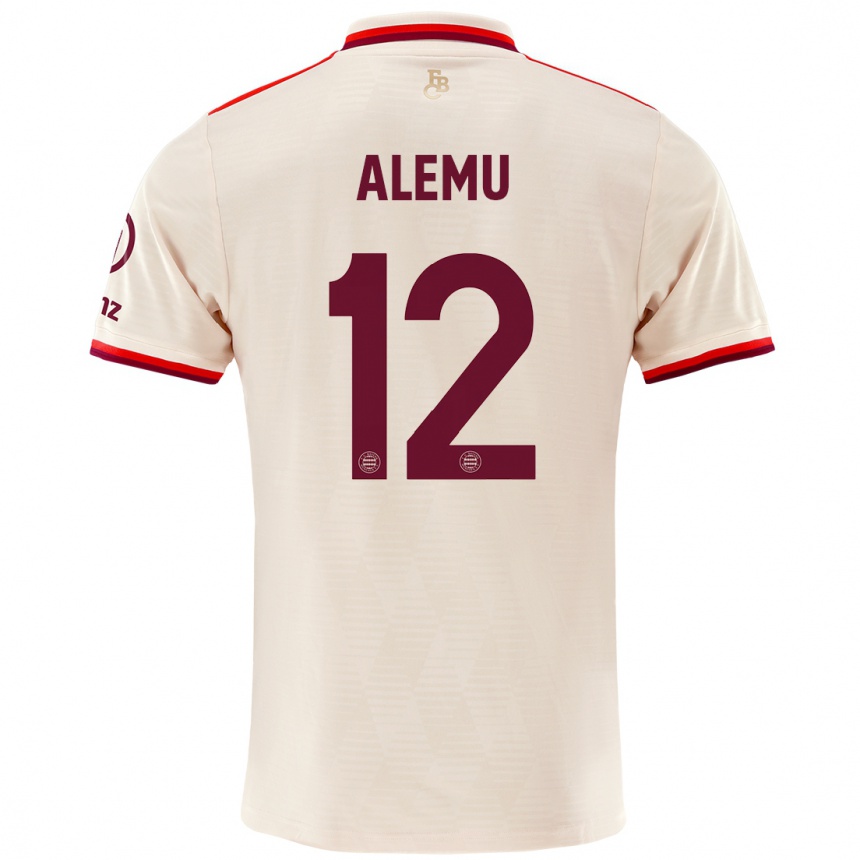 Men Football Liul Alemu #12 Linen Third Jersey 2024/25 T-Shirt Uk