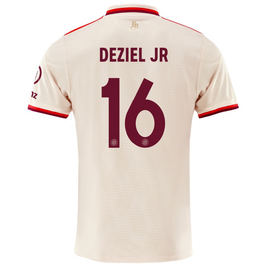 Men Football Robert Deziel Jr #16 Linen Third Jersey 2024/25 T-Shirt Uk