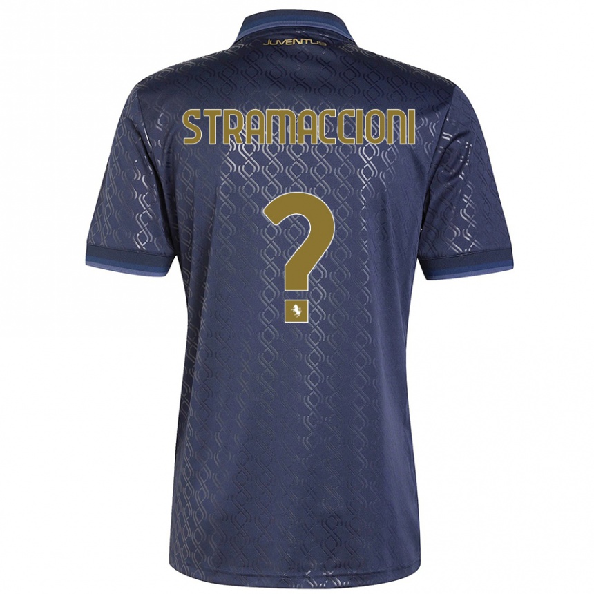 Men Football Diego Stramaccioni #0 Navy Blue Third Jersey 2024/25 T-Shirt Uk