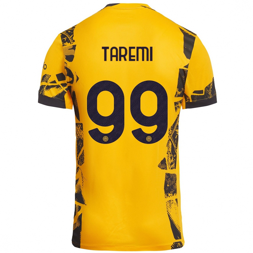 Men Football Mehdi Taremi #99 Gold Black Third Jersey 2024/25 T-Shirt Uk