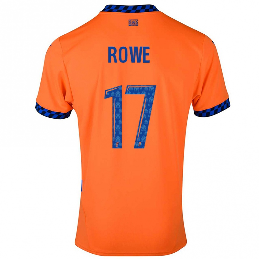 Men Football Jonathan Rowe #17 Orange Dark Blue Third Jersey 2024/25 T-Shirt Uk