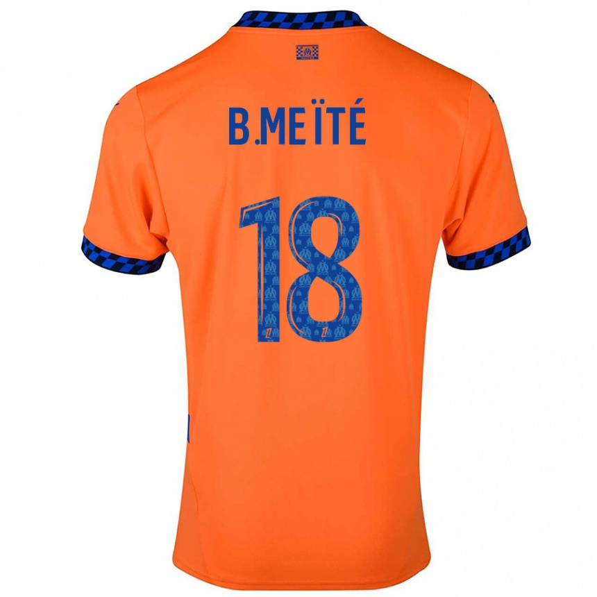 Men Football Bamo Meïté #18 Orange Dark Blue Third Jersey 2024/25 T-Shirt Uk