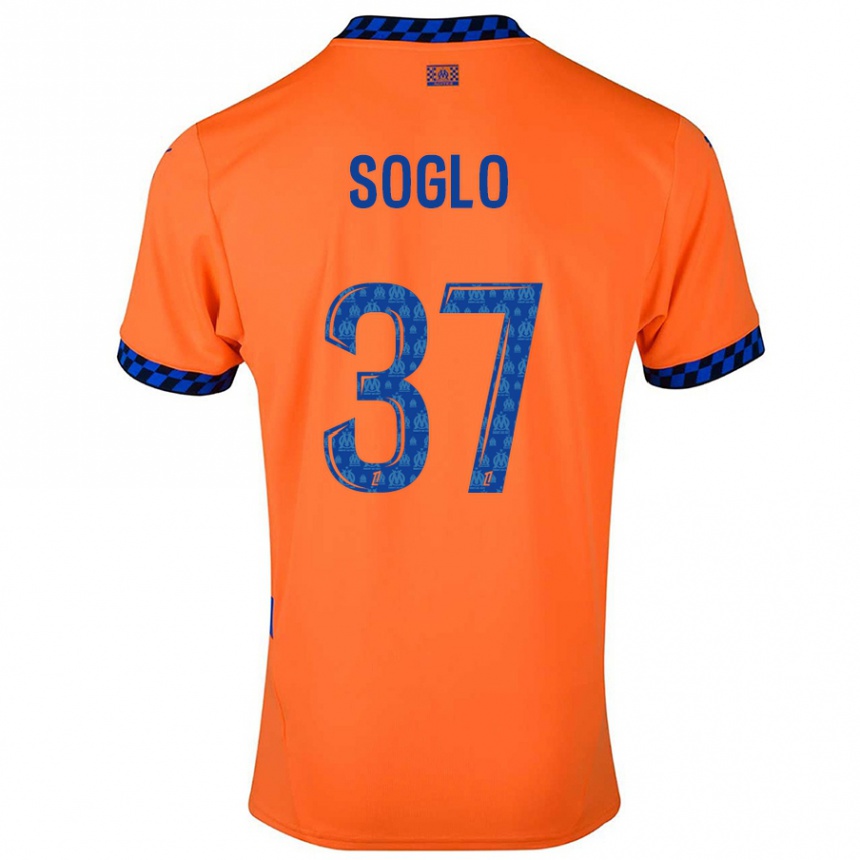 Men Football Emran Soglo #37 Orange Dark Blue Third Jersey 2024/25 T-Shirt Uk