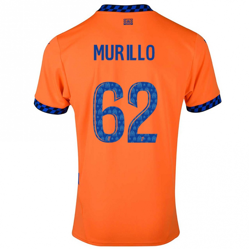 Men Football Amir Murillo #62 Orange Dark Blue Third Jersey 2024/25 T-Shirt Uk