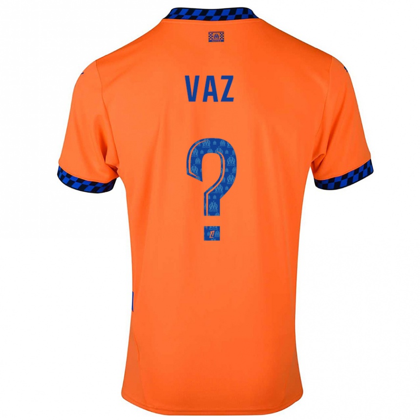 Men Football Robinio Vaz #0 Orange Dark Blue Third Jersey 2024/25 T-Shirt Uk