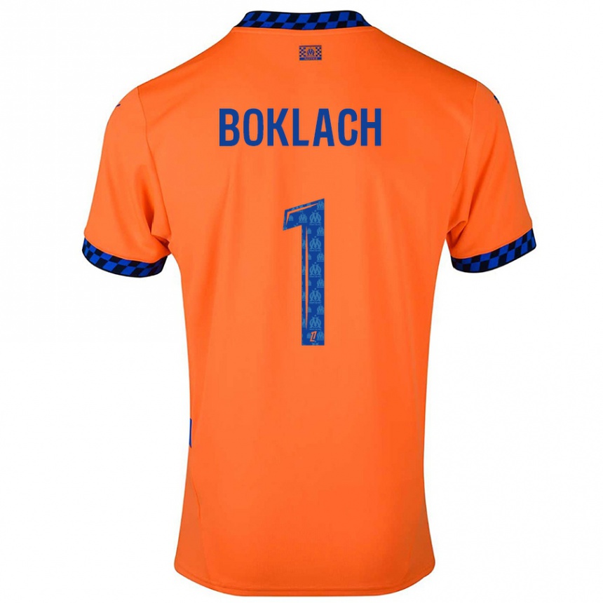 Men Football Kateryna Boklach #1 Orange Dark Blue Third Jersey 2024/25 T-Shirt Uk