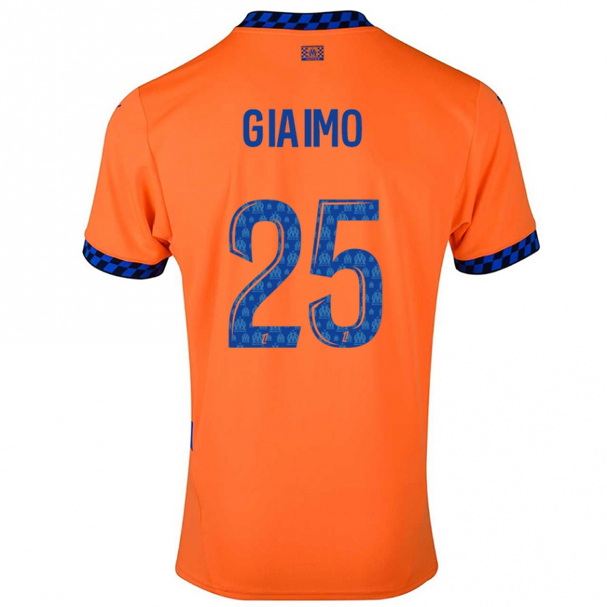 Men Football Carla Giaimo #25 Orange Dark Blue Third Jersey 2024/25 T-Shirt Uk