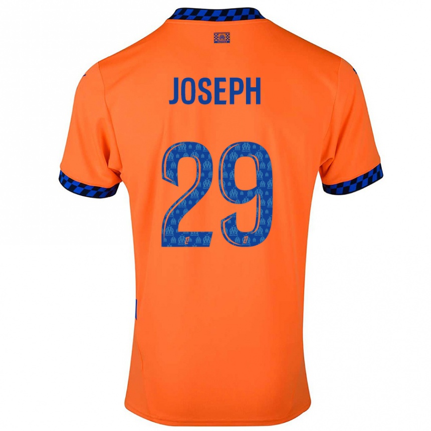 Men Football Darlina Joseph #29 Orange Dark Blue Third Jersey 2024/25 T-Shirt Uk