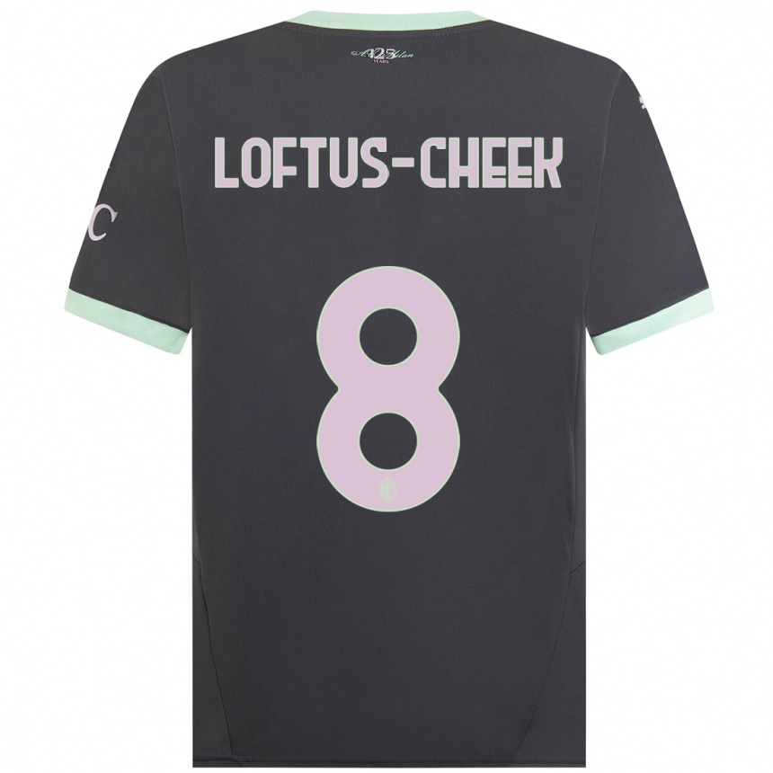 Men Football Ruben Loftus-Cheek #8 Grey Third Jersey 2024/25 T-Shirt Uk