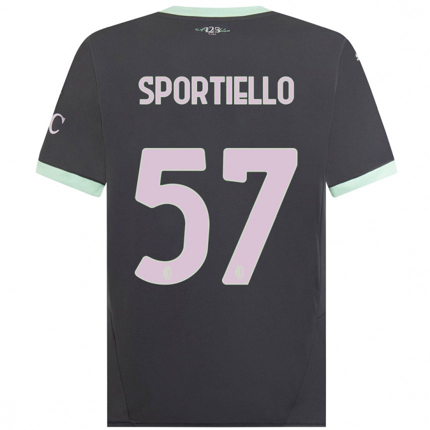 Men Football Marco Sportiello #57 Grey Third Jersey 2024/25 T-Shirt Uk