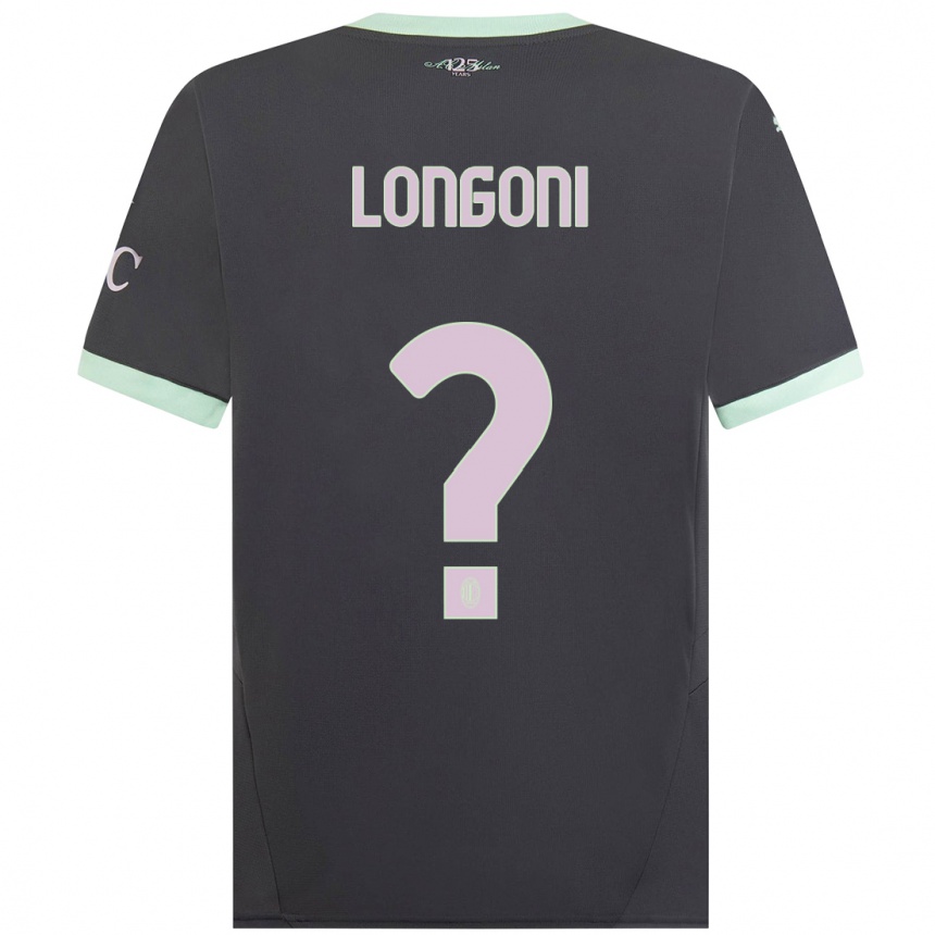 Men Football Alessandro Longoni #0 Grey Third Jersey 2024/25 T-Shirt Uk