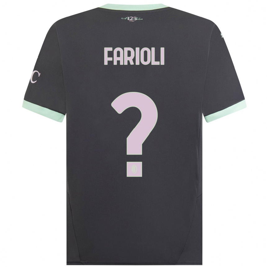 Men Football Simone Farioli #0 Grey Third Jersey 2024/25 T-Shirt Uk