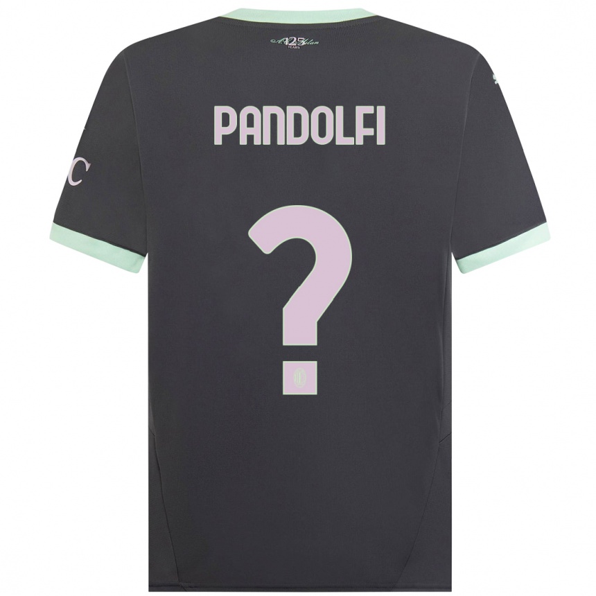 Men Football Fabio Pandolfi #0 Grey Third Jersey 2024/25 T-Shirt Uk