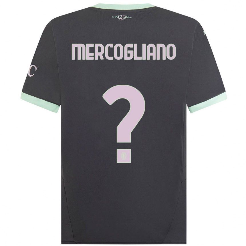 Men Football Mattia Mercogliano #0 Grey Third Jersey 2024/25 T-Shirt Uk