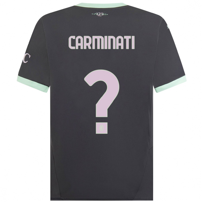 Men Football Diego Carminati #0 Grey Third Jersey 2024/25 T-Shirt Uk