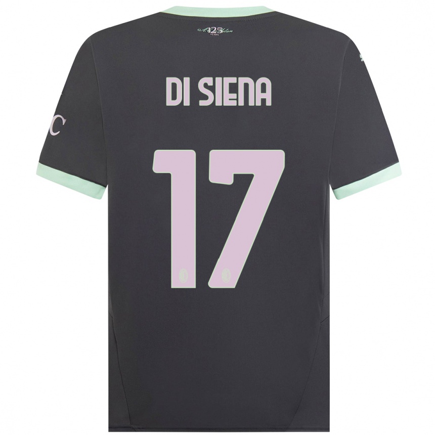 Men Football Andrea Di Siena #17 Grey Third Jersey 2024/25 T-Shirt Uk