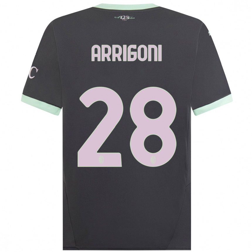 Men Football Giorgia Arrigoni #28 Grey Third Jersey 2024/25 T-Shirt Uk