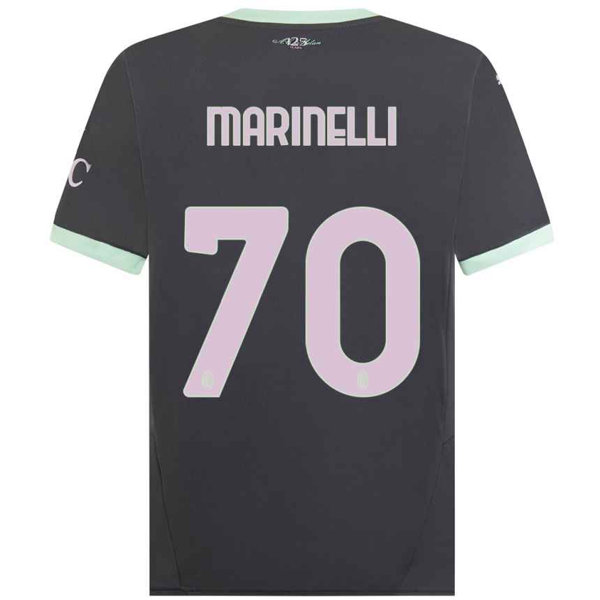 Men Football Gloria Marinelli #70 Grey Third Jersey 2024/25 T-Shirt Uk