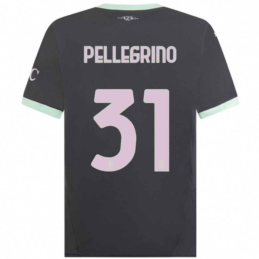 Men Football Marco Pellegrino #31 Grey Third Jersey 2024/25 T-Shirt Uk