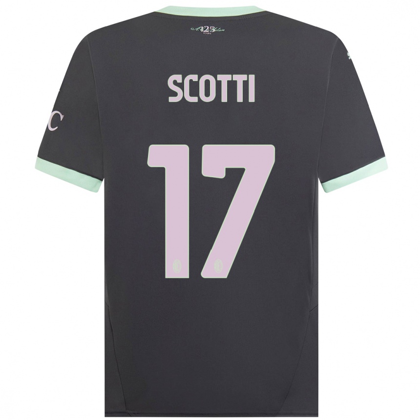 Men Football Filippo Scotti #17 Grey Third Jersey 2024/25 T-Shirt Uk