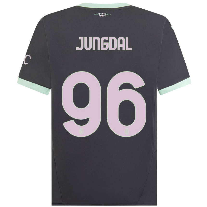 Men Football Andreas Jungdal #96 Grey Third Jersey 2024/25 T-Shirt Uk