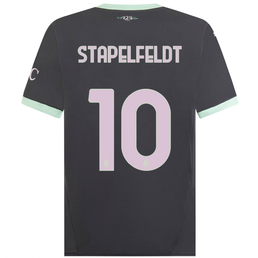 Men Football Nina Stapelfeldt #10 Grey Third Jersey 2024/25 T-Shirt Uk