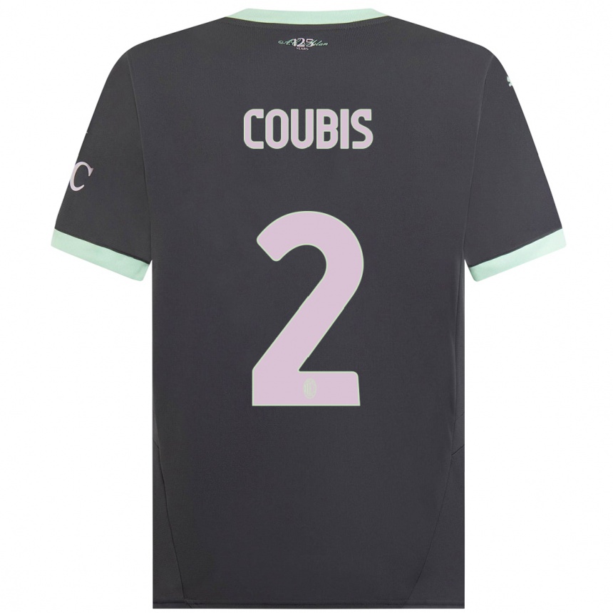 Men Football Andrei Coubis #2 Grey Third Jersey 2024/25 T-Shirt Uk