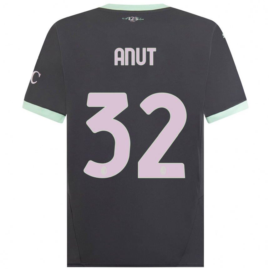 Men Football Niccolo Anut #32 Grey Third Jersey 2024/25 T-Shirt Uk