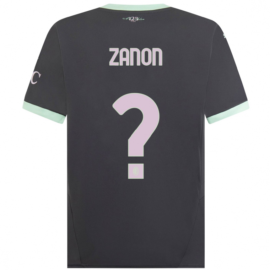 Men Football Thomas Zanon #0 Grey Third Jersey 2024/25 T-Shirt Uk