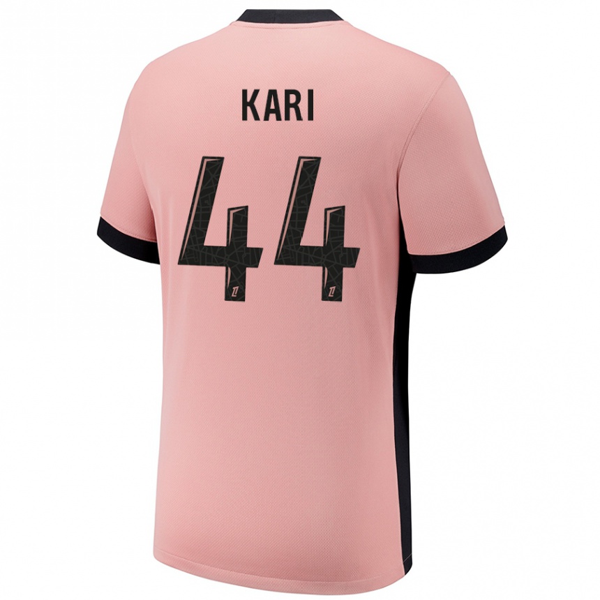 Men Football Ayman Kari #44 Rust Pink Third Jersey 2024/25 T-Shirt Uk