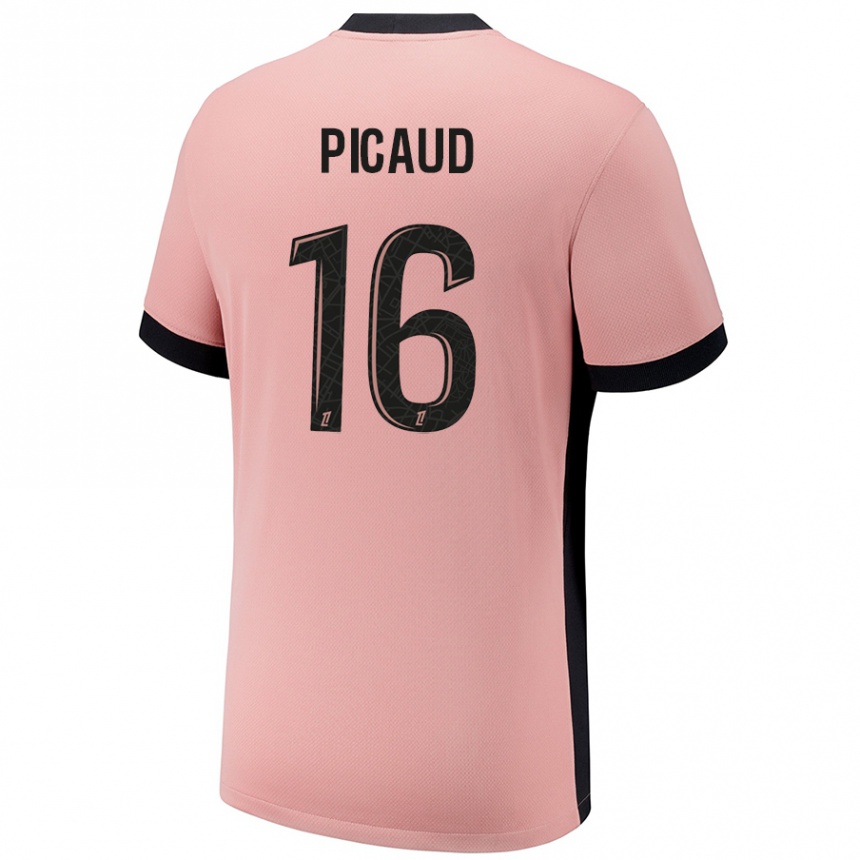 Men Football Constance Picaud #16 Rust Pink Third Jersey 2024/25 T-Shirt Uk