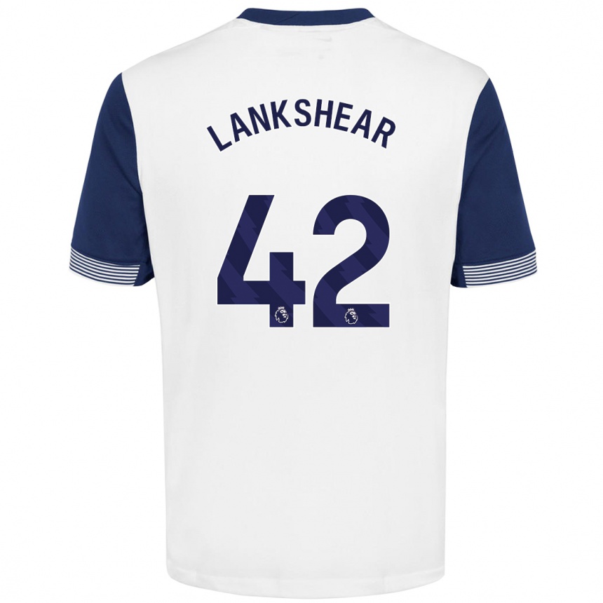 Women Football Will Lankshear #42 White Blue Home Jersey 2024/25 T-Shirt Uk