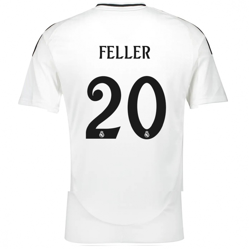 Women Football Naomie Feller #20 White Home Jersey 2024/25 T-Shirt Uk