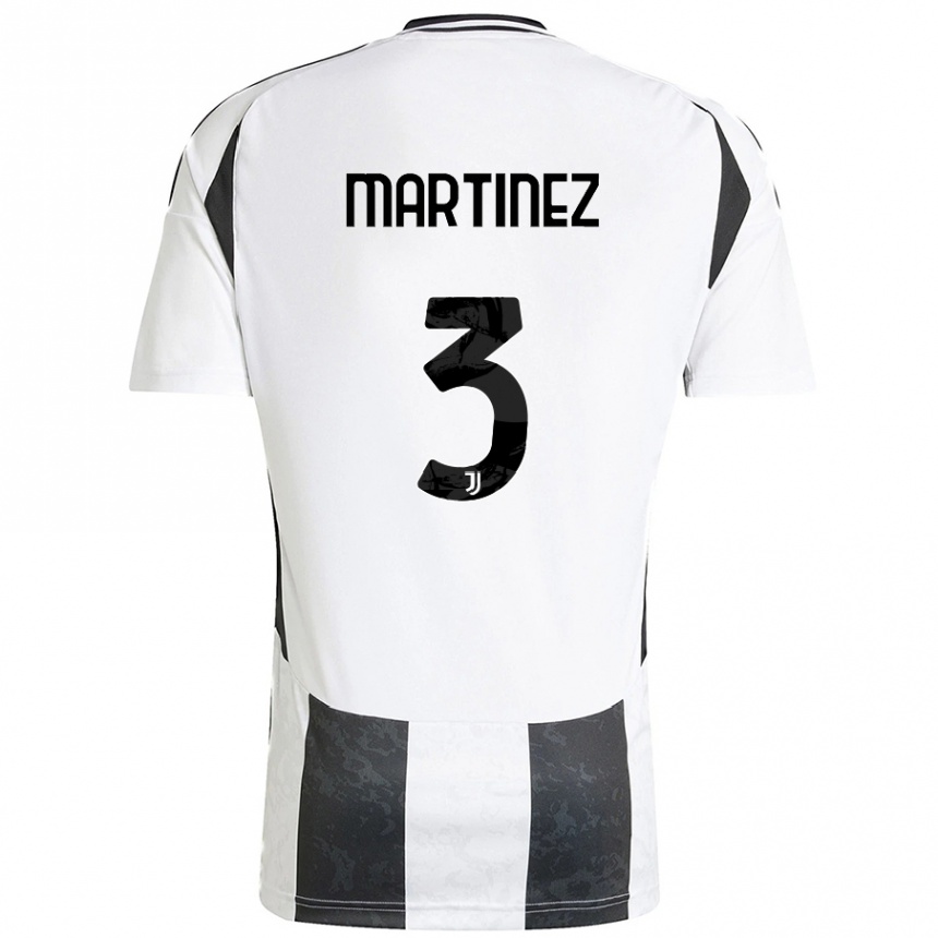 Women Football Bruno Martinez #3 White Black Home Jersey 2024/25 T-Shirt Uk