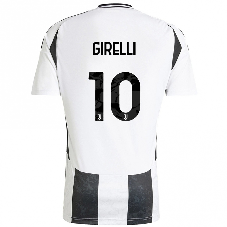 Women Football Cristiana Girelli #10 White Black Home Jersey 2024/25 T-Shirt Uk