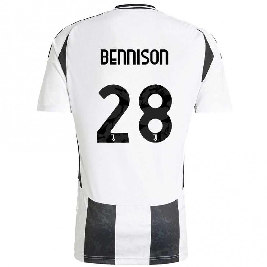 Women Football Hanna Bennison #28 White Black Home Jersey 2024/25 T-Shirt Uk