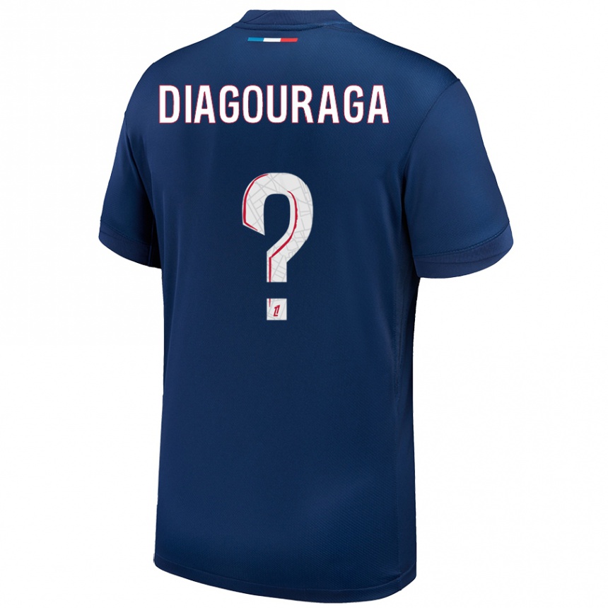 Women Football Toumani Diagouraga #0 Navy Blue White Home Jersey 2024/25 T-Shirt Uk