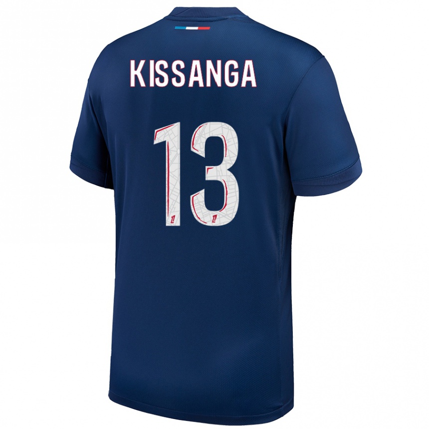 Women Football Hugo Kissanga #13 Navy Blue White Home Jersey 2024/25 T-Shirt Uk