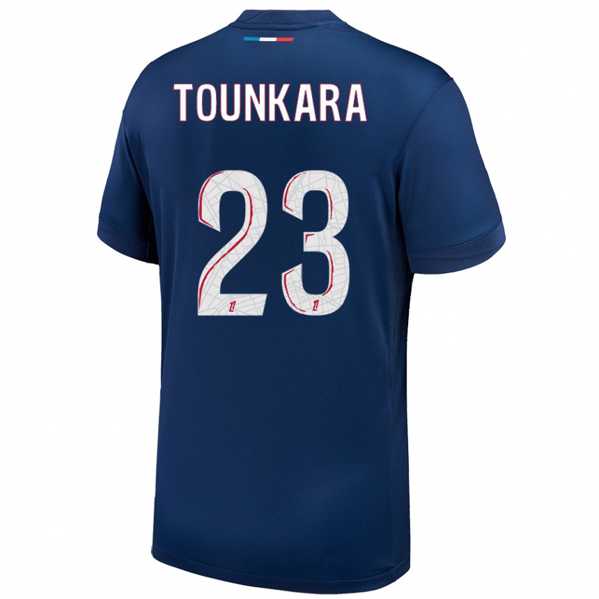 Women Football Aïssatou Tounkara #23 Navy Blue White Home Jersey 2024/25 T-Shirt Uk