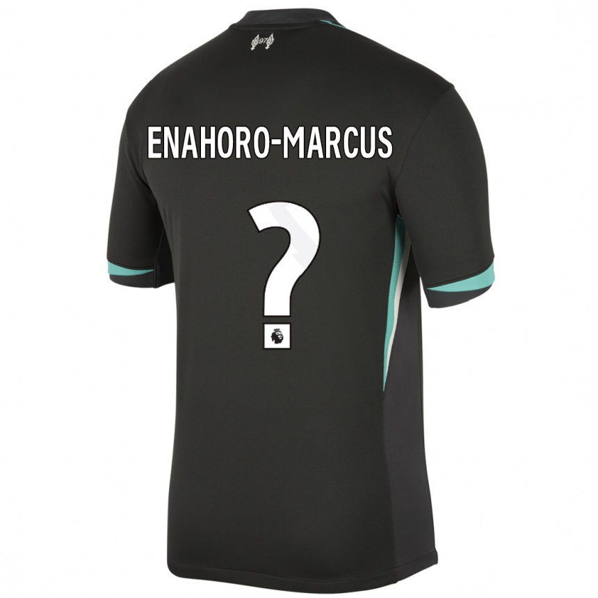 Women Football Louis Enahoro-Marcus #0 Black Anthracite White Away Jersey 2024/25 T-Shirt Uk