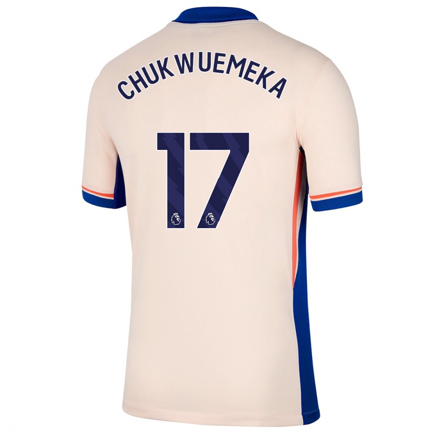 Women Football Carney Chukwuemeka #17 Light Beige Away Jersey 2024/25 T-Shirt Uk