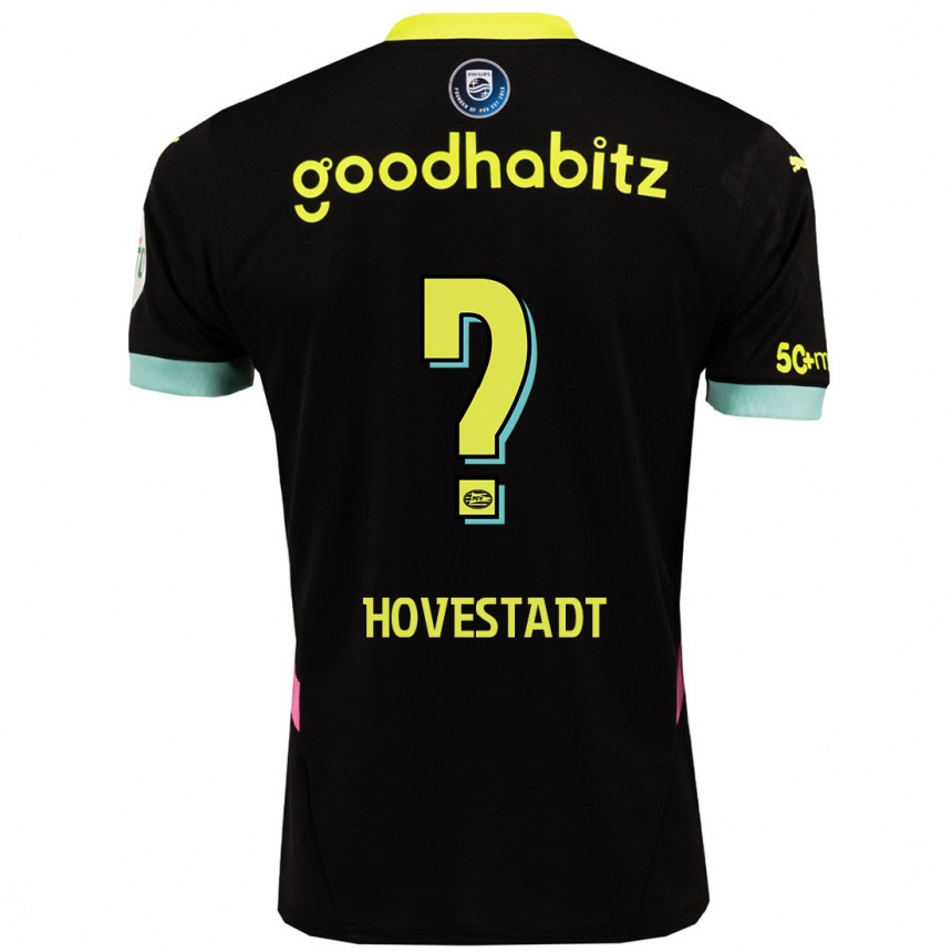 Women Football Mike Hovestadt #0 Black Yellow Away Jersey 2024/25 T-Shirt Uk