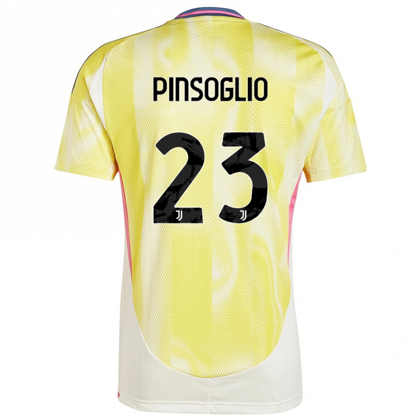 Women Football Carlo Pinsoglio #23 Solar Yellow Away Jersey 2024/25 T-Shirt Uk