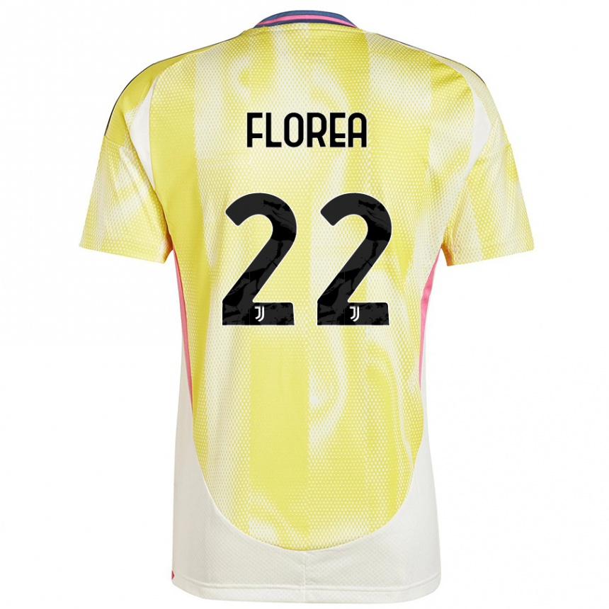 Women Football Andrei Florea #22 Solar Yellow Away Jersey 2024/25 T-Shirt Uk