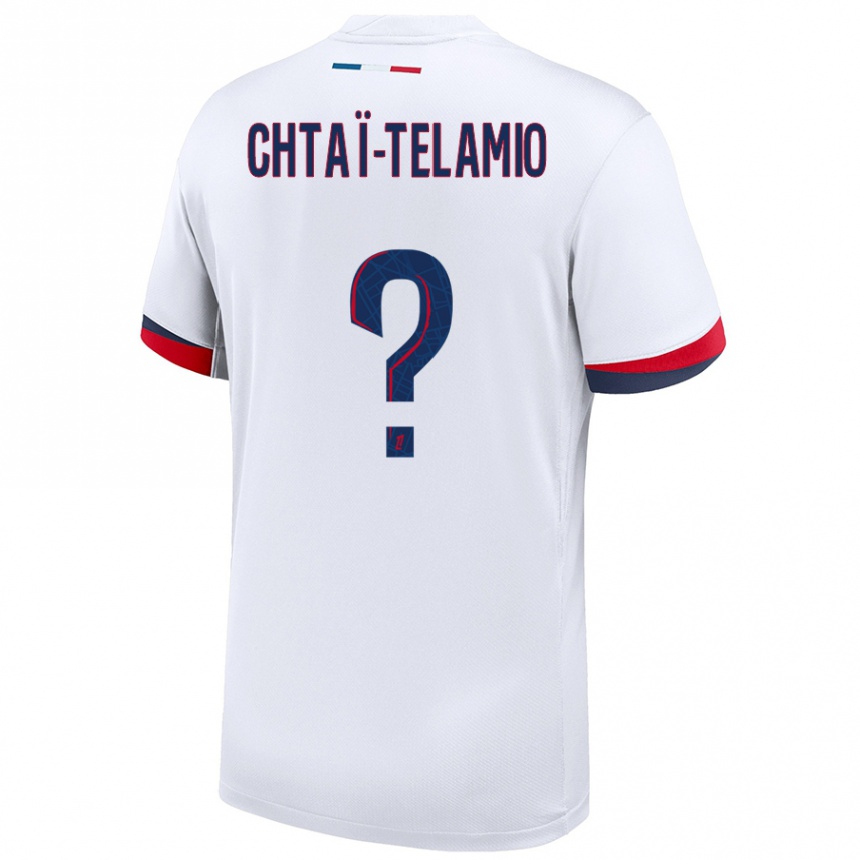 Women Football Zayon Chtaï-Telamio #0 White Blue Red Away Jersey 2024/25 T-Shirt Uk