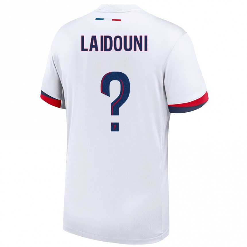 Women Football Adam Laidouni #0 White Blue Red Away Jersey 2024/25 T-Shirt Uk